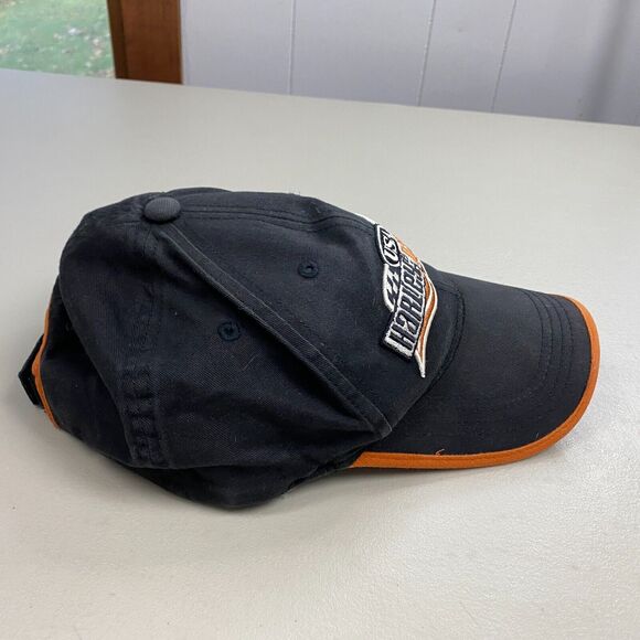 Harley Davidson Hat Cap Strapback Black Embroidered Logo Warwick RI Men One Size - Picture 3 of 10